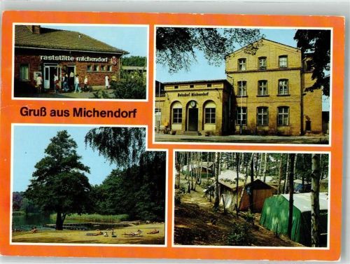 Michendorf 1995 Gasthaus Autobahnraststätte Bahnhof Campingplatz Schwimmbad
