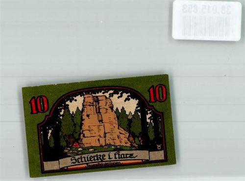 Schierke 1921 Gutschein über 10 Pfennig Goethe's Faust Feuersteinklippen