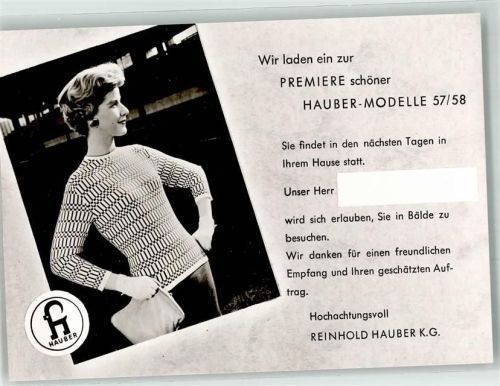Nürtingen Geschäft Hauber Modelle Strickwaren- Fabrik Mode