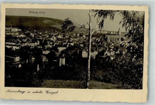Annaberg-Buchholz 1935 Panorama des Ortes mit St. Annenkirche Fotograf Wilhelm Vogel