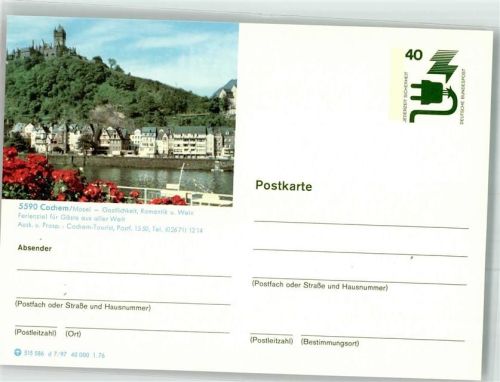 56812 W5590 Cochem Ganzsache