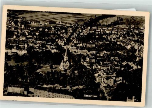 Thale Panorama des Ortes mit St. Petri Kirche Verlag Albert Krebs Nr. 501