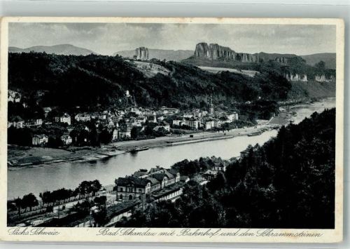 Bad Schandau 1937 Bahnhof Schrammsteine