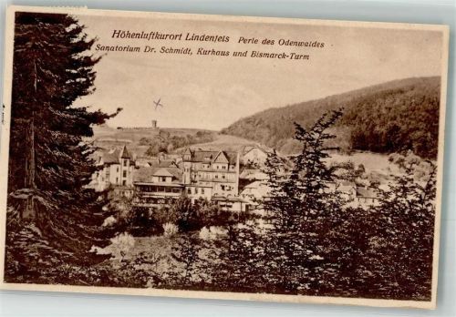 Lindenfels Sanatorium Dr. Schmidt Kurhaus u. Bismarck Turm