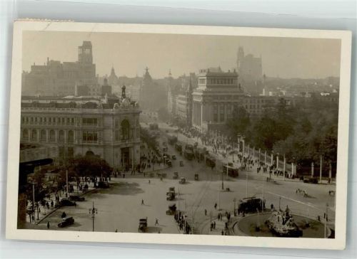 Madrid 1930 Straßenbahn aut Calle de Alcala
