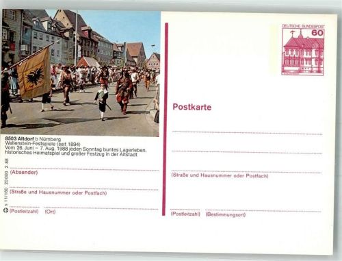 Altdorf Tracht Wallenstein-Festspiele 1988