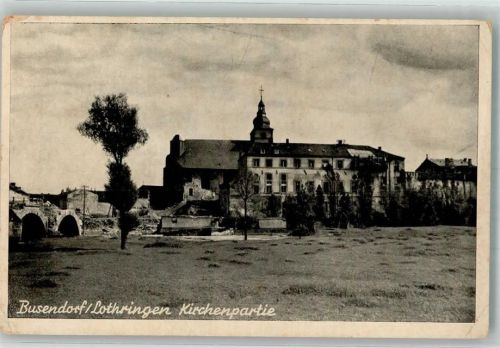 57320 Bouzonville 1949 Gebrauchsspuren Kirche