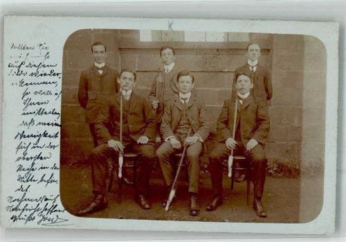 Wittlich 1900 Gruppenfoto Männer mit Pfeife Ort lt. Stempel