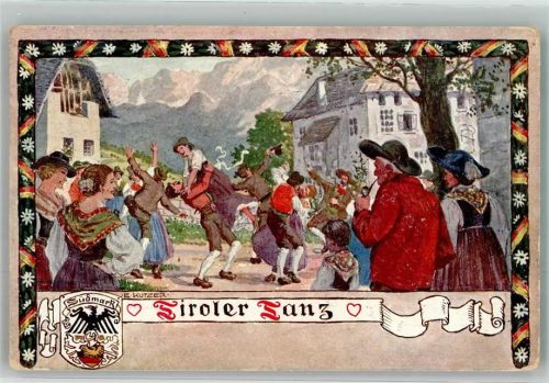 1914 Tiroler Tanz Verlag des Vereins Südmark Karte Nr. 122