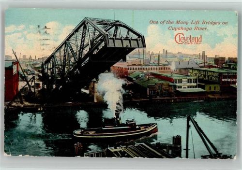 Cleveland 1913 Hafen The Many Lift Bridges