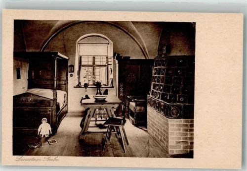 1921 Eine Lausitzer Stube Puppe Fotograf Hermann Bähr Sächsische Heimatschutz-Postkarten Reihe 6