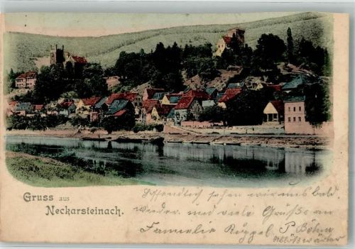 Neckarsteinach 1900 Burg Ruine beschnitten