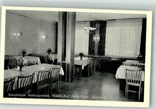 Bad Faulenbach Sanatorium Notburgaheim Speisesaal Verlag Franz Milz Notopfermarke