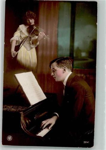 1915 Klavier Geige Frau Mann No. 3647