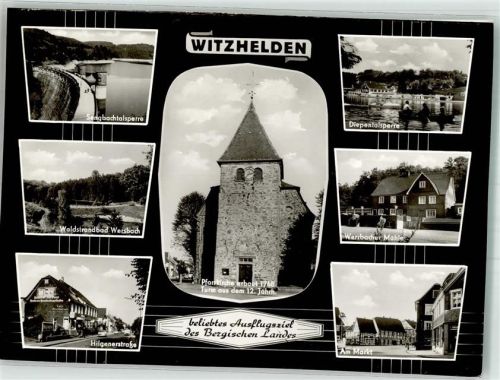 Witzhelden Sengbachtalsperre Waldstrandbad Wersbach Hilgenerstraße Diepentalsperre Wersbacher Mühle Am Markt Pfarrkirche von 1768
