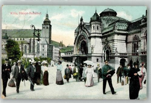 Köln Altstadt-Nord 103 1911 Hauptbahnhof Kölner Großstadtleben