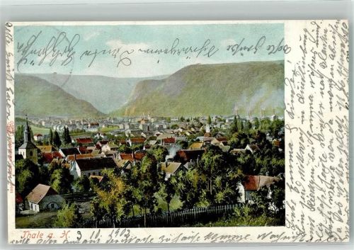 06502 O4308 Thale 1902 - Panorama des Ortes Verlag Louis Glaser 9601