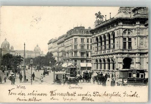 Wien 1903 Straßenbahn Opernring