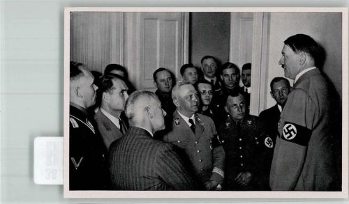 1936 Sammelbild Der Führer mit seinen Mitarbeitern am Tage der Reichstagswahl Sammelwerk Nr. 15 Adolf Hitler Nr. 198 Gruppe 67