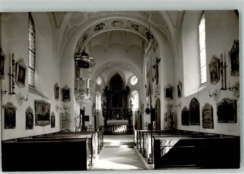Maria Eck Inneres der Klosterkirche Maria Eck Foto Original aus Archiv eines Ansichtskartenverlages Ort handschriftlich