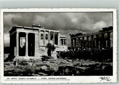 Athen 1956 Denkmal Parthenon Erechteum