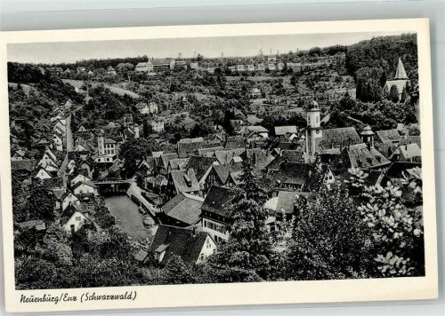 Neuenbürg Panorama des Ortes mit der Stadtkirche