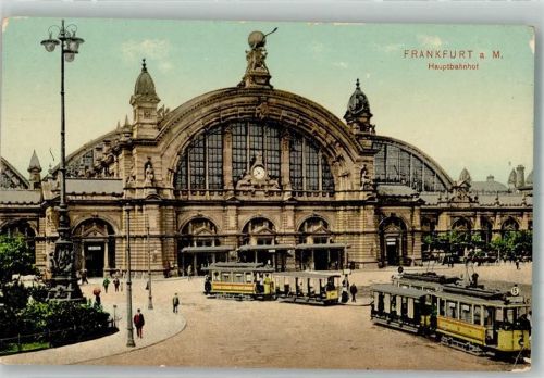 Frankfurt 1908 Hauptbahnhof Straßenbahn Verlag Dr. Trenkler Co.