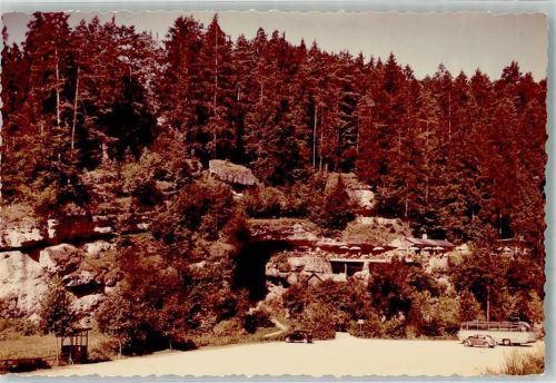 Pottenstein Foto Eingang Teufelshöhle Original aus Archiv eines Ansichtskartenverlages