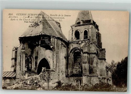 Arvillers WK I Kirche zerstört
