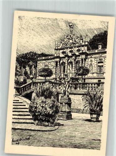 Ettal Schloss Linderhof sign. Winkel, K.