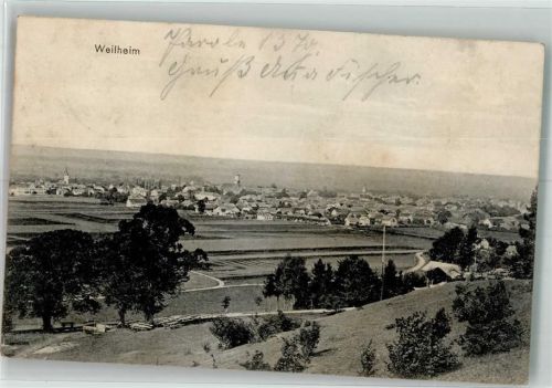Weilheim 1913 Bahnpost