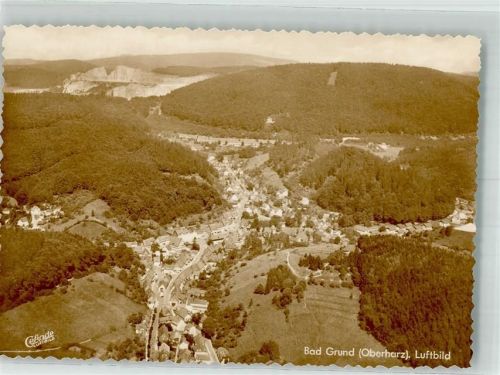 Bad Grund fliegeraufnahmen Foto Original aus Archiv eines Ansichtskartenverlages