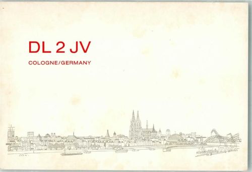 Köln Stadt 1970 Amateurfunk QSL-Karte