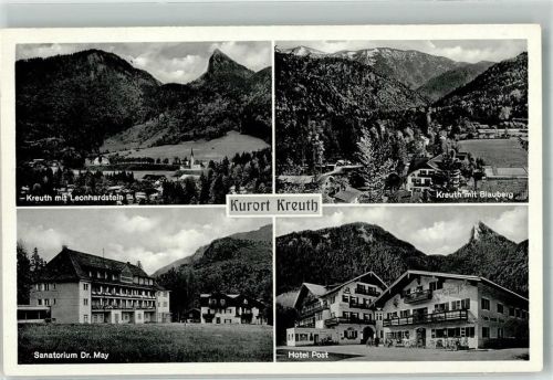 Kreuth Leonhardstein Blauberg Sanatorium Dr. May Hotel Post