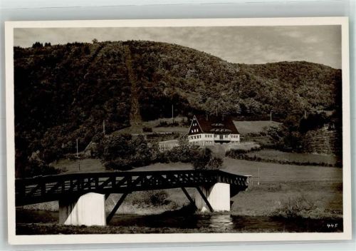 Gemünd 1934 Urftbrücke mit Jugendherberge