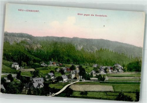 Kurort Jonsdorf 1908 Panorama des Ortes mit der Gondelfahrt Verlag Hermann Seibt 1915