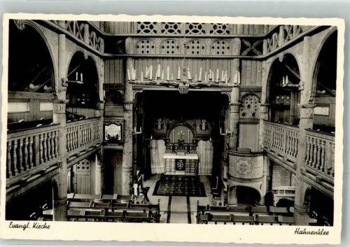 Hahnenklee Inneres der Gustav-Adolf-Stabkirche Fotograf Schulze