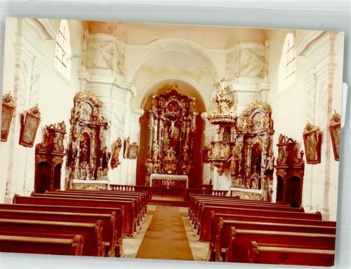 Moosbach Kirche innen Foto Original aus Archiv eines Ansichtskartenverlages