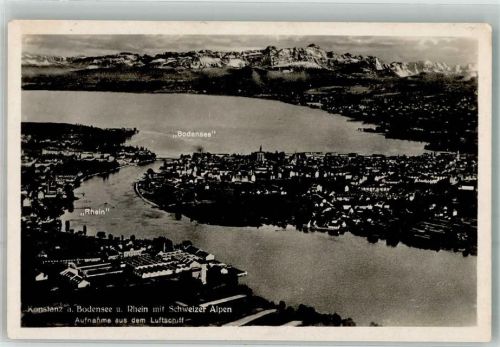Konstanz Aufnahme aus dem Luftschiff Zeppelin