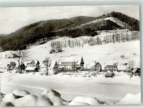 Obertal Panorama des Ortes mit Gasthaus Pension Zum Engel