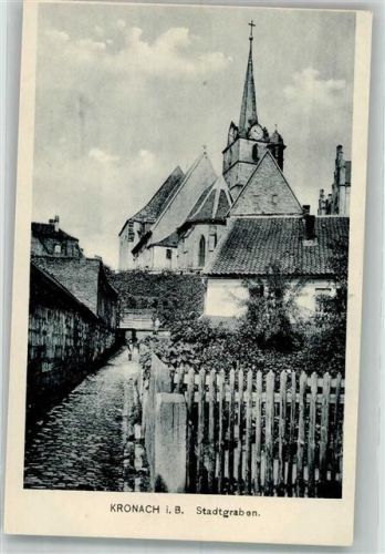 Kronach 1920 Stadtgraben