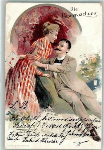 1900 Die Überraschung Frau Bahnpost Leipzig 11.5.00