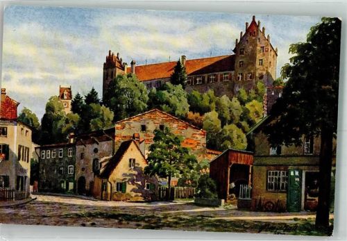 Füssen sign. Marschall An der Stadtmauer Hohes Schloss Bodenseeverlag Nr. 789