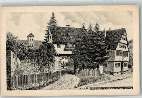 Hirsau sign. Luz J. Oberes Tor K. Forstamt