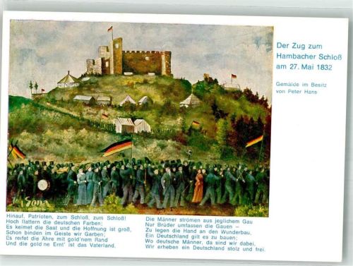 Neustadt Der Zug zum Hambacher Schloss 27.5.1832