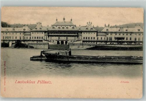 Pillnitz Schloss Elbseite Frachtkahn