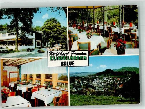 Balve Waldhotel Pension Klingelnborn Panorama des Ortes