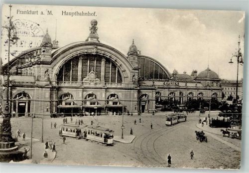 Frankfurt 1913 Hauptbahnhof Straßenbahn