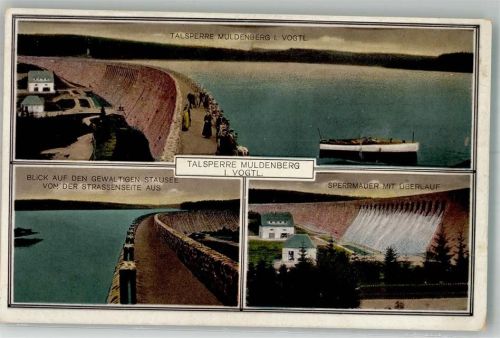 Grünbach Talsperre Muldenberg Sperrmauer Überlauf