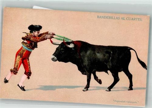 Torero platziert seine Banderillas im Stiernacken